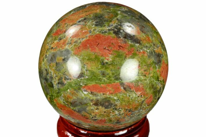 Polished Unakite Sphere - Canada #116122